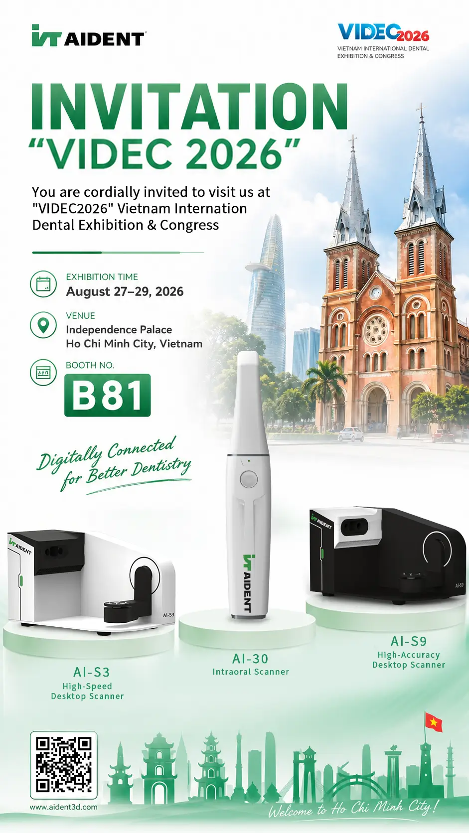 Penolong Di Pameran Pergigian Antarabangsa VIDEC 2026 Vietnam|AI-30 Pengimbas Intraoral & Pameran...